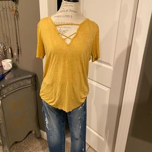 Goldenrod strappy front top